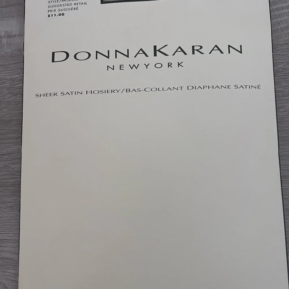 Vintage Donna Karan NY 90s Sealed Size Small USA Made Pantyhose Sheer Satin